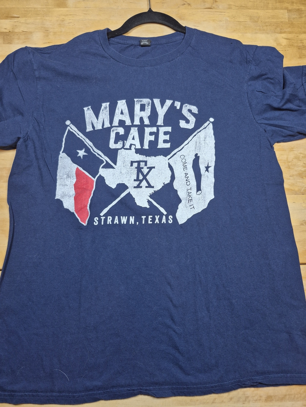Navy Mary’s Cafe Strawn, Texas Graphic Tee